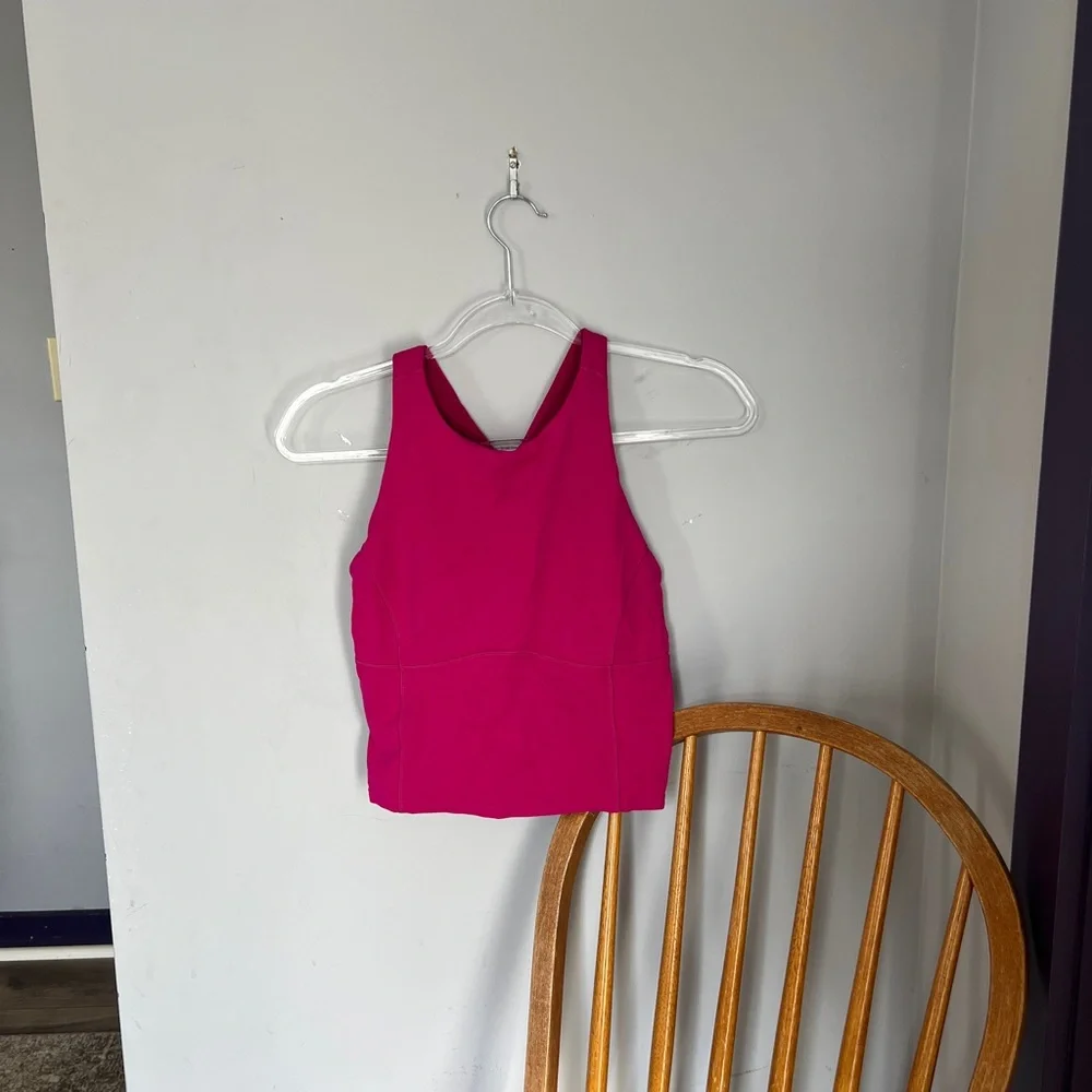 Lululemon Raspberry Pink Key Hole Tank - Picture 1 of 6